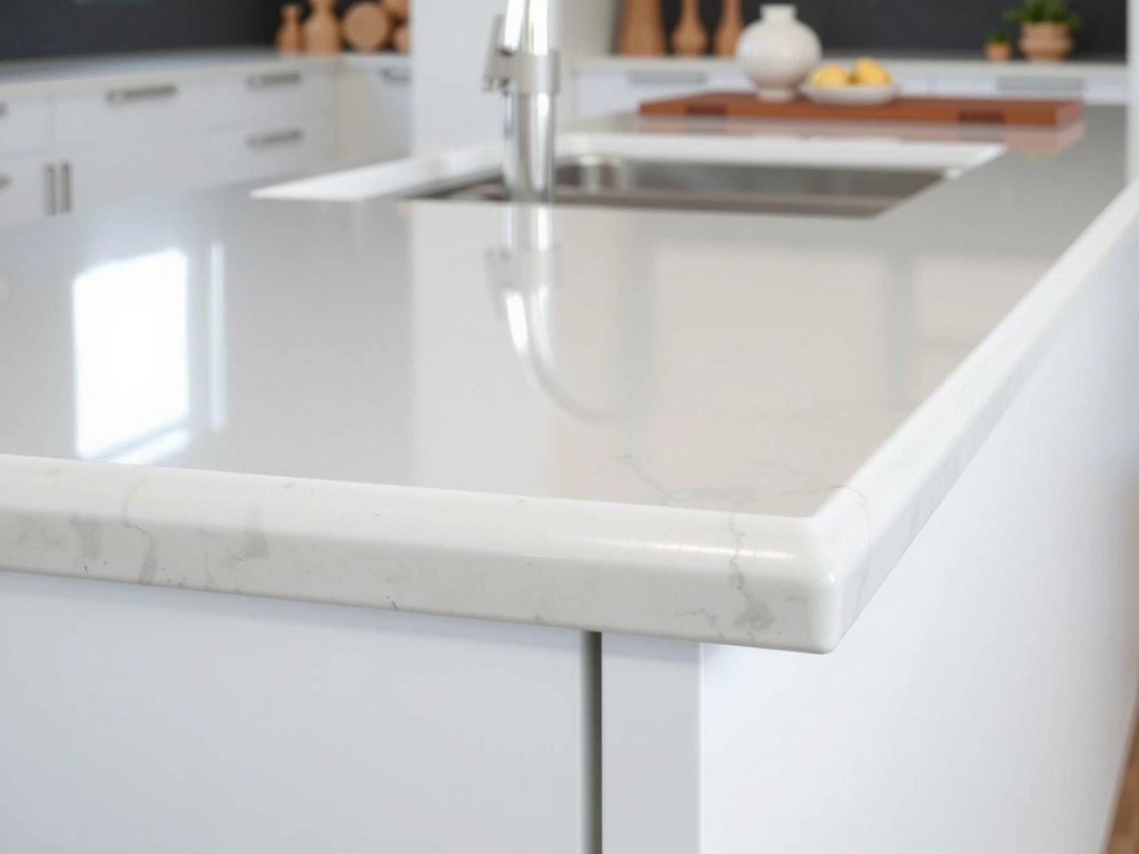 Detalle de encimera de cuarzo