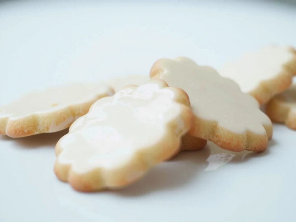 Galletas digitales representadas como elementos de vidrio translúcido sobre fondo blanco